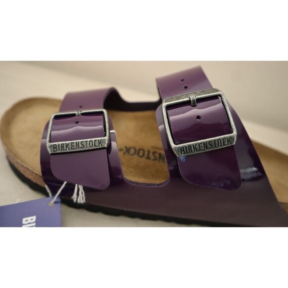 Birkenstock Women's Sz 10 Acai Purple Patent Leather Arizona Birko-Flor Sandals - Picture 11 of 14